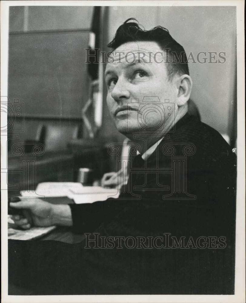 1964 Press Photo State Representative Don Garrison Has Redistricting Plan, Texas- Historic Images