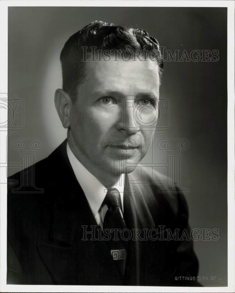 1956 Press Photo Floyd A. Enz, Vice President of Magnet Cove Barium Corporation- Historic Images