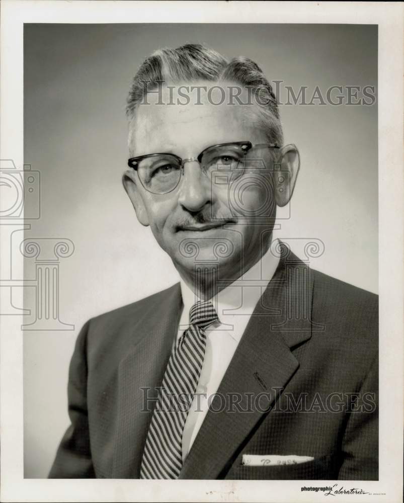 1959 Press Photo Tracy-Locke Company Account Executive Herbert F. Lehman, TX- Historic Images