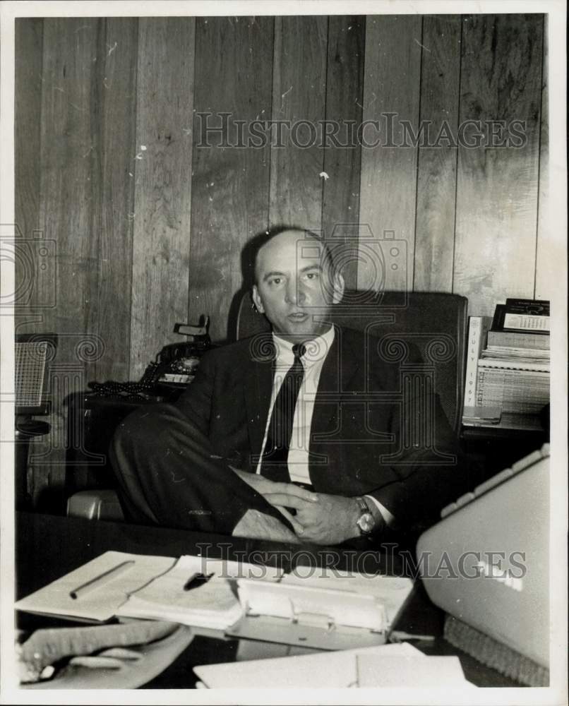 1967 Press Photo Ray Jones, Assistant Director of Public Works, Pasadena, Texas.- Historic Images