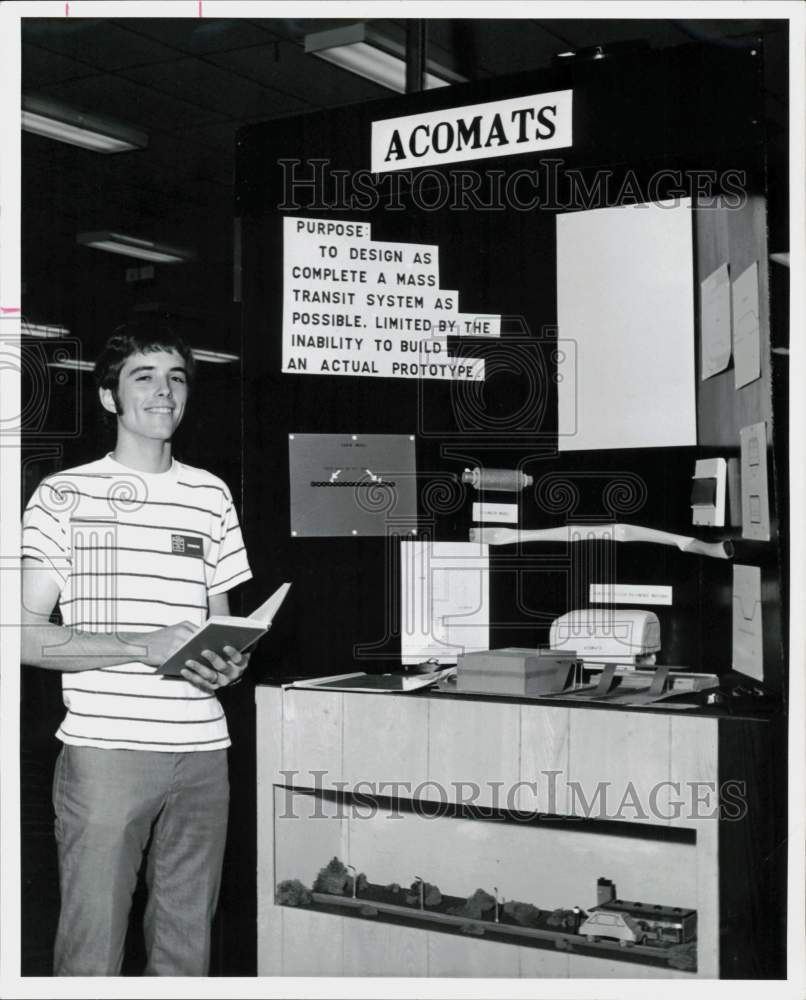 1974 Press Photo Rodney Boehm, winner at Science Engineering Fair in Houston- Historic Images