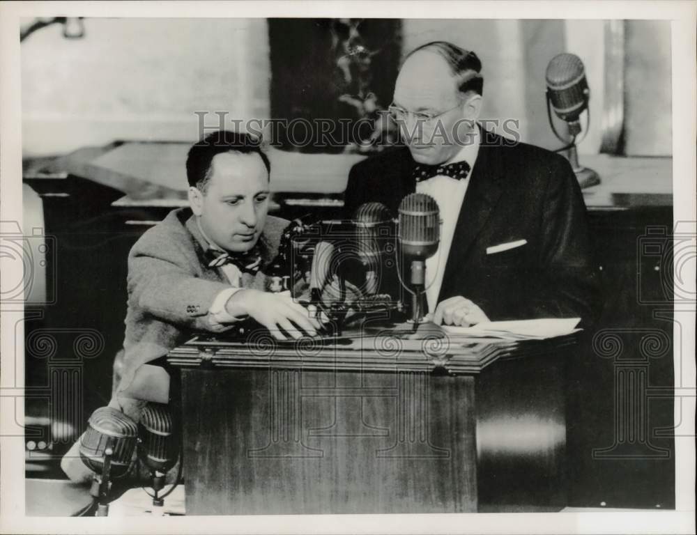 1956 Press Photo Preparations Made for Reading of State of the Union to House- Historic Images