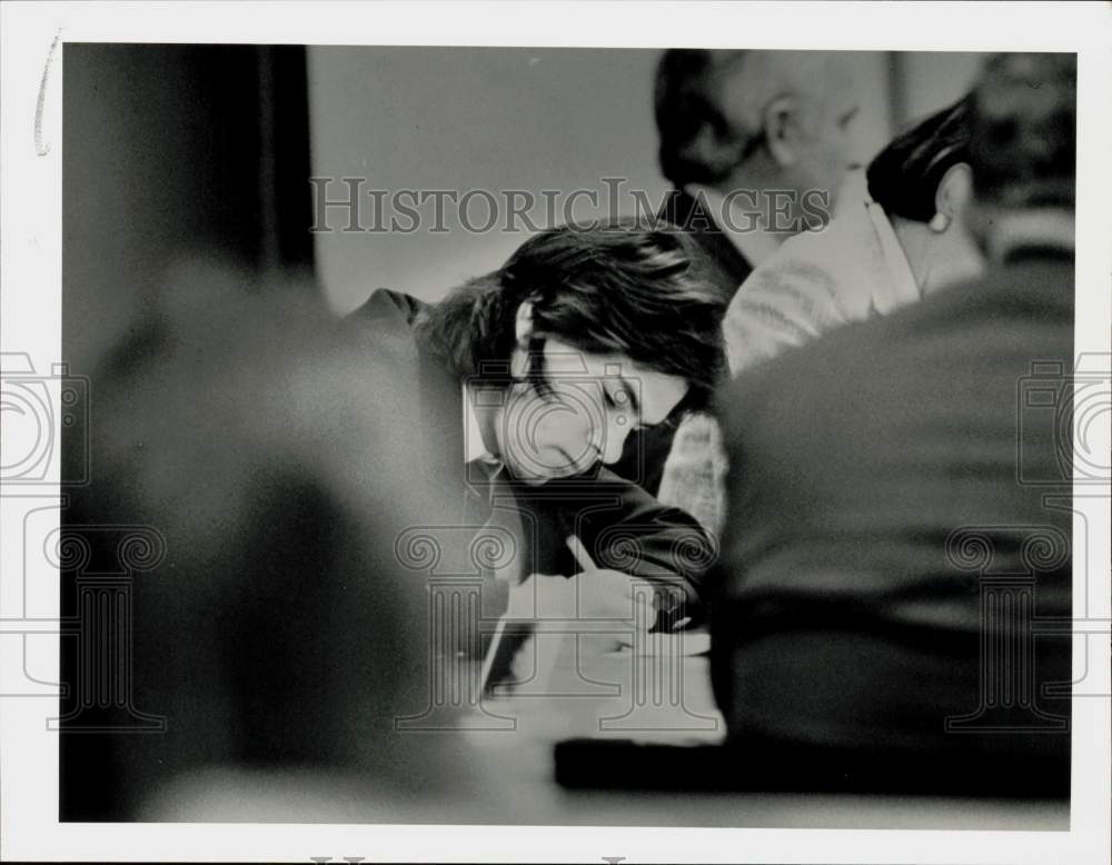 1986 Press Photo Shawn Smith being tried for another murder in court.- Historic Images