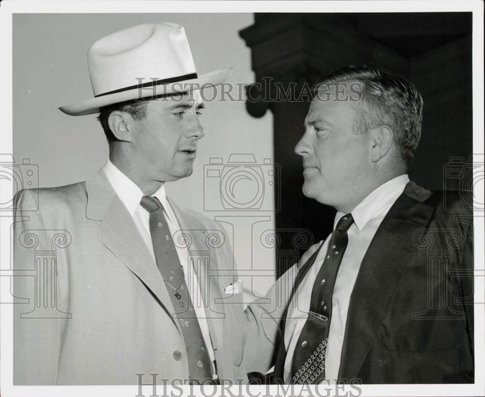 1955 Press Photo Gov. Allan Shivers &amp; Gov. Craig at governors reception- Historic Images