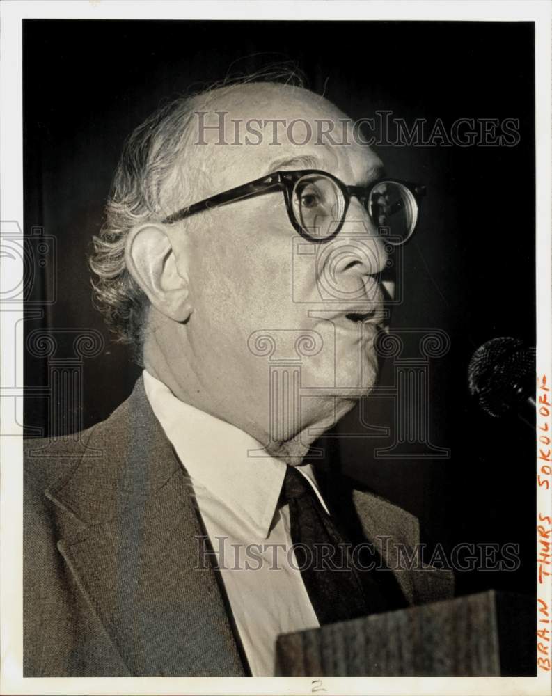 1980 Press Photo Dr. Louis Sokoloff, National Institute of Mental Health, Texas- Historic Images