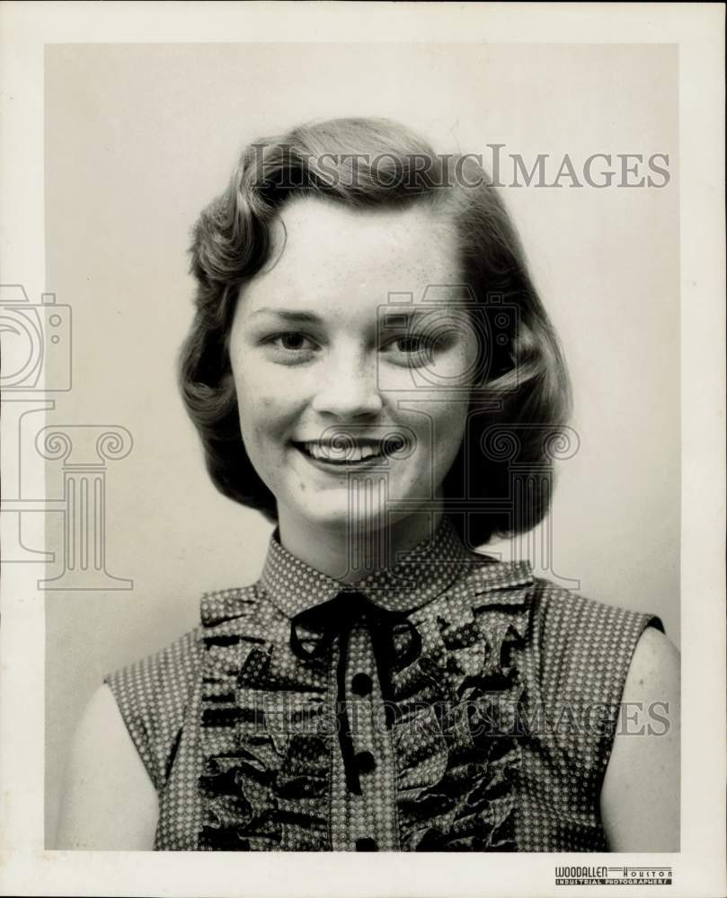 1957 Press Photo Carol Ann Gaustad, Reagan High School, Texas - hpa71845- Historic Images