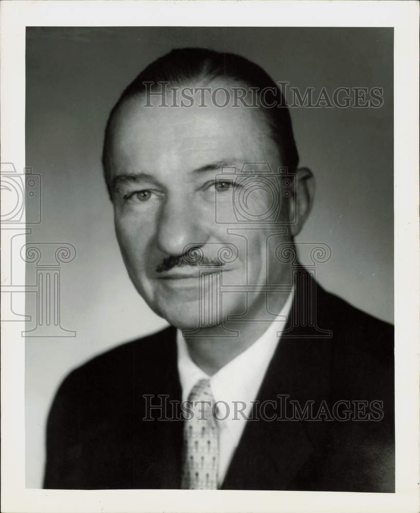 1963 Press Photo Morgan Davis, Humble Oil and Refining Board Chairman- Historic Images
