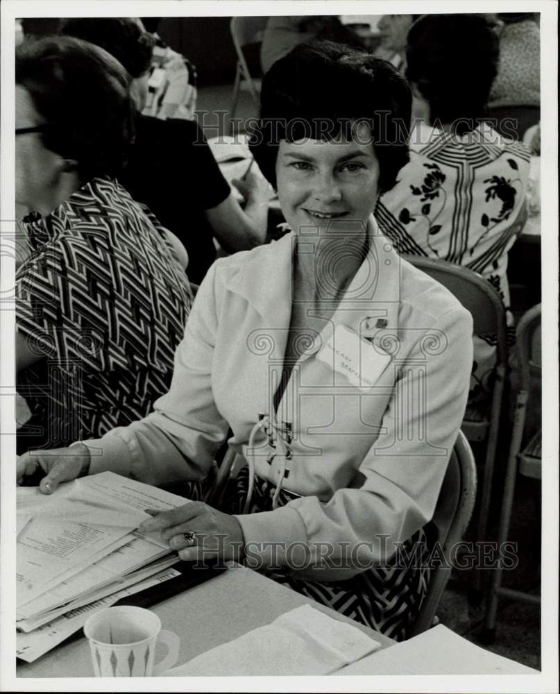 1971 Press Photo Mrs. Don Berthelsen, Houston League of Women&#39;s Voters President- Historic Images