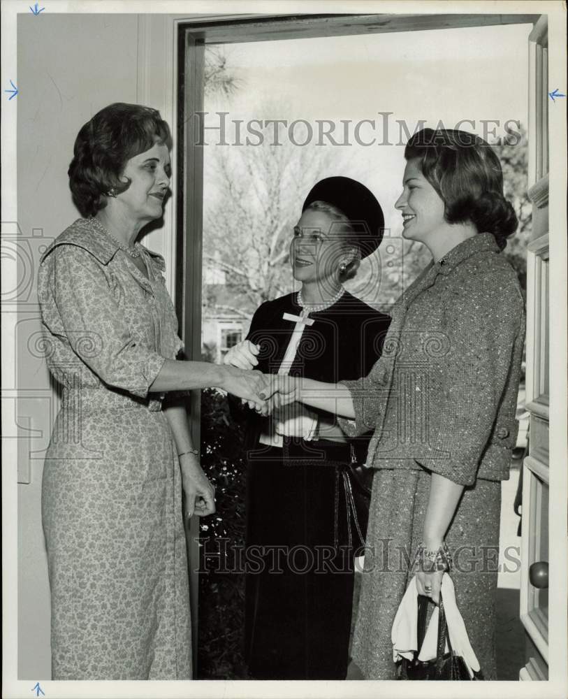 1963 Press Photo Mrs. William McKelvy, Mrs. Robert Thomas & Mrs. James Lyon, TX.- Historic Images