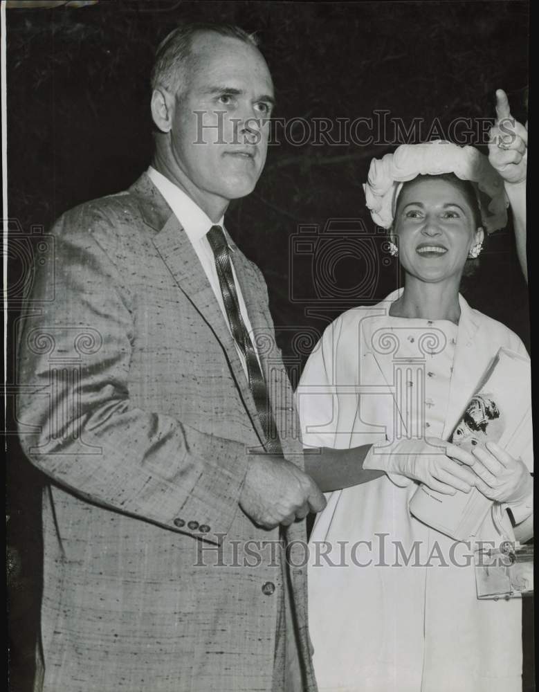 1957 Press Photo Mr. and Mrs. Milton Martin at Houston event. - hpa73454- Historic Images