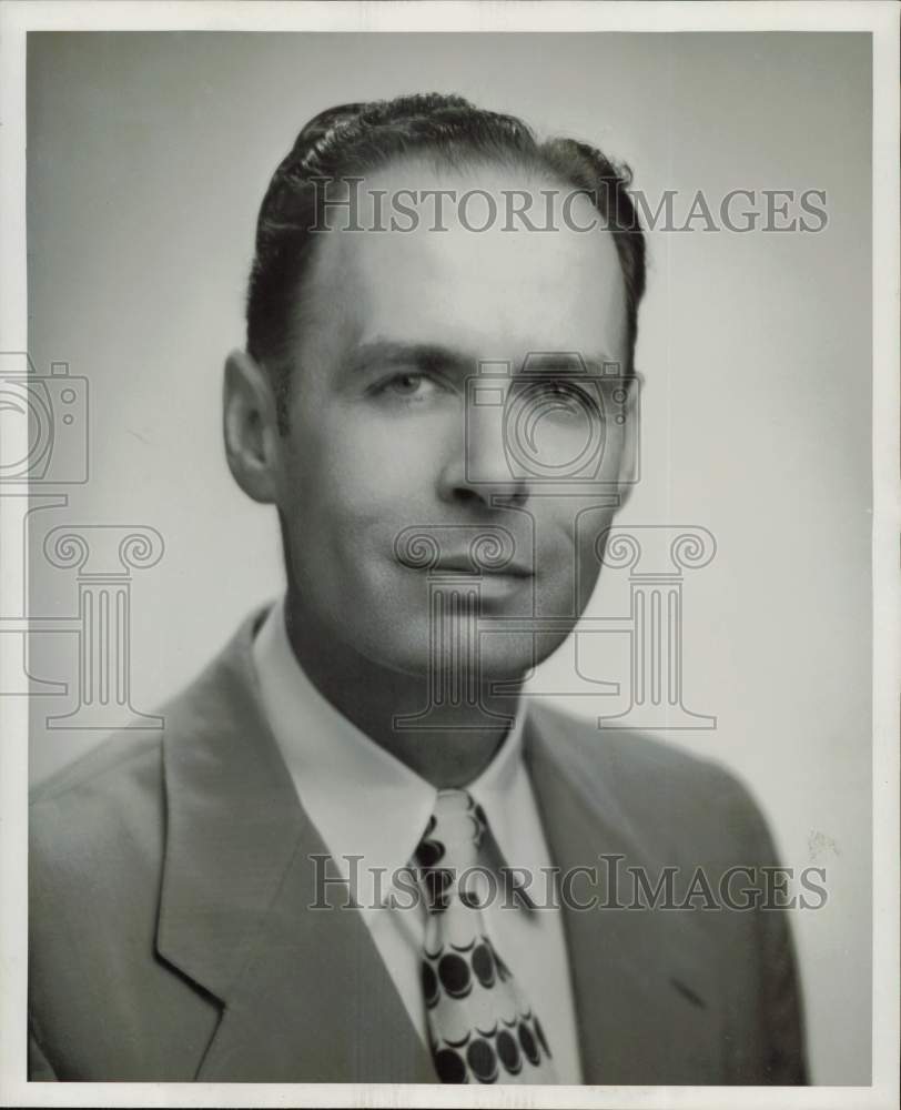 1956 Press Photo E.H. McLane, Air Conditioning Association of Houston President- Historic Images