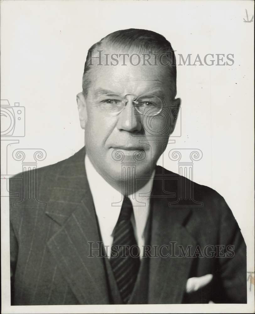 1955 Press Photo Frank W. Lovejoy of the Socony-Vacuum Oil Company. - hpa73697- Historic Images