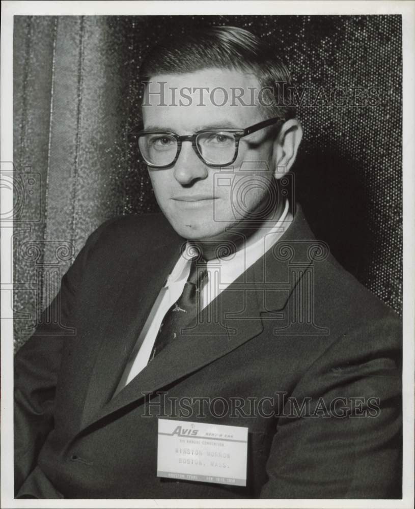 1958 Press Photo Winston Morrow, Avis Rent-a-Car vice president in Boston.- Historic Images