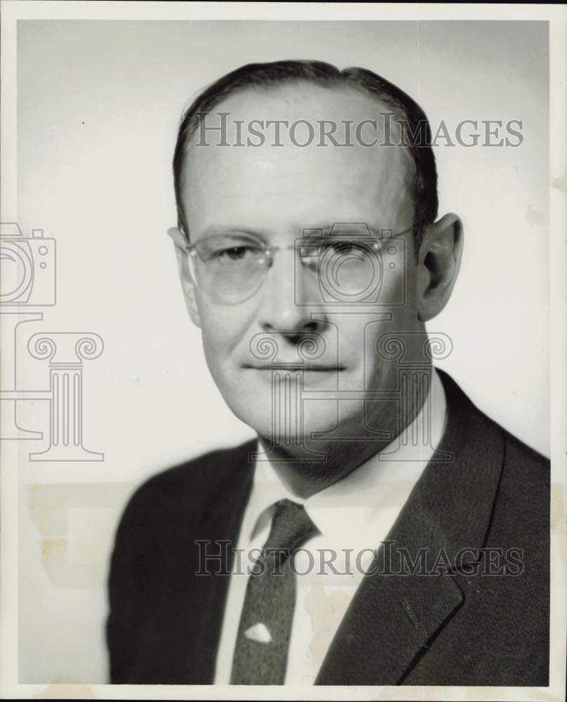 1959 Press Photo Erwin Morlan, Hughes Tool Company research director.- Historic Images