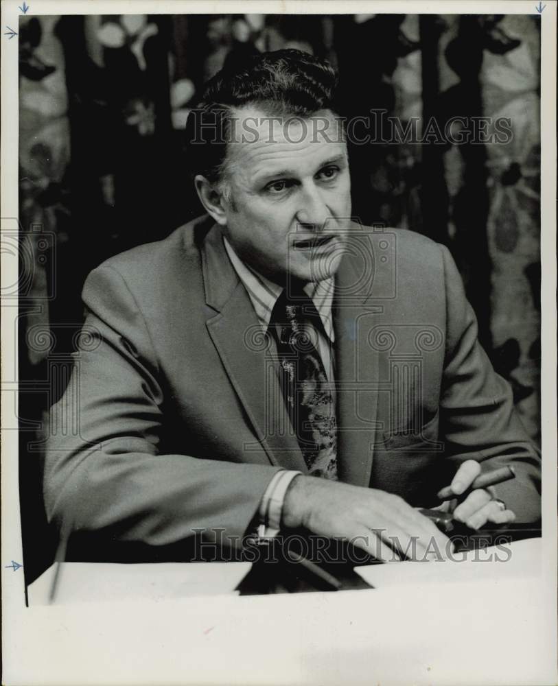 1971 Press Photo James Mitchell, President of Houston's Seismic Computing- Historic Images