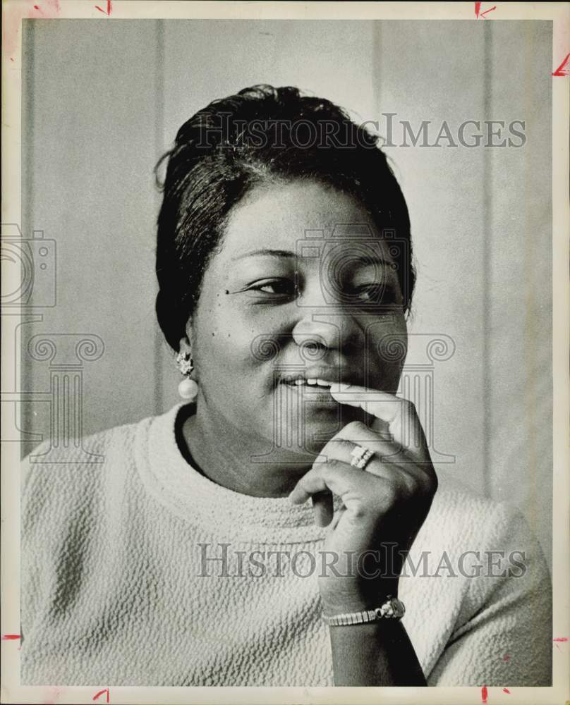 1969 Press Photo Valrie Johnson, Houston Teachers Association President.- Historic Images