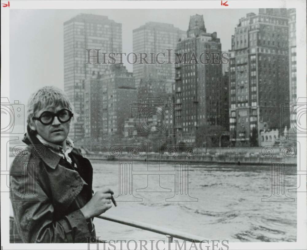 1980 Press Photo David Hockney, British painter in &quot;A Bigger Splash&quot; documentary- Historic Images