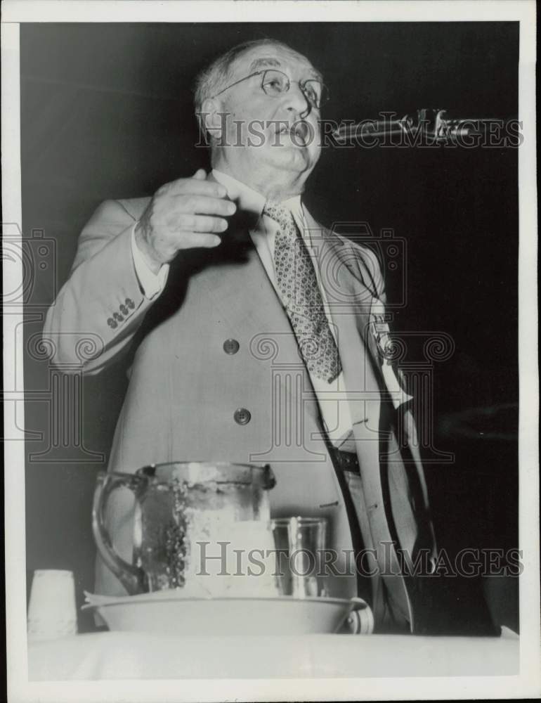 1954 Press Photo American Federation of Musicians&#39; James Petrillo speaks in WI.- Historic Images