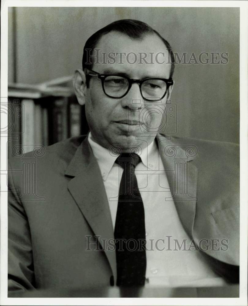 1970 Press Photo Frank Pinedo, Pan American National Bank board chairman.- Historic Images