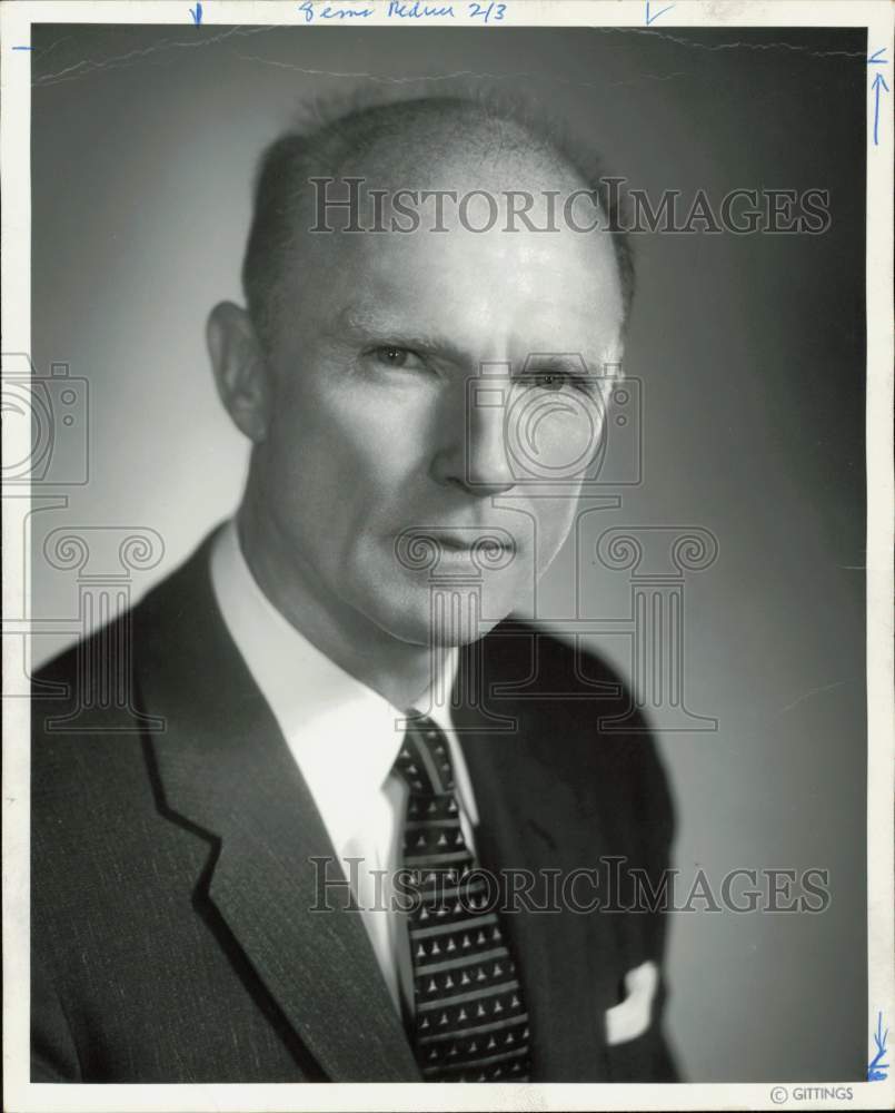 1961 Press Photo P.H. Robinson, Houston Lighting and Power Vice President- Historic Images