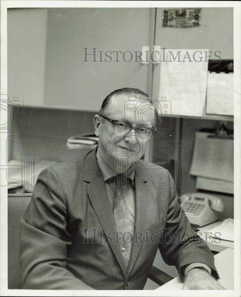 1970 Press Photo Frederick Rick, San Jacinto College Technology chairman.- Historic Images