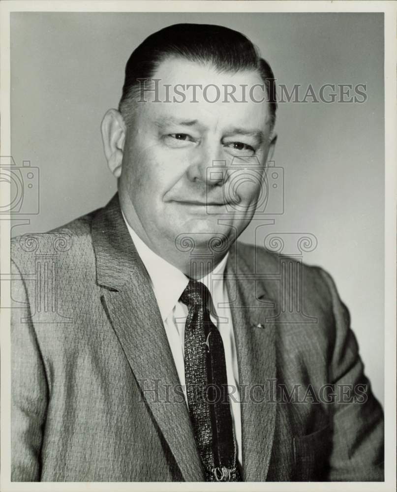 1958 Press Photo R.H. (Harvey) Richardson, Liberty Drilling vice president- Historic Images