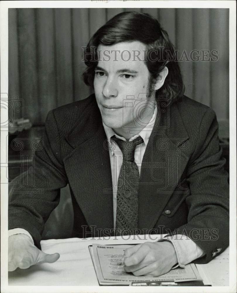 1973 Press Photo Peter Gellert, candidate for school board in Houston- Historic Images