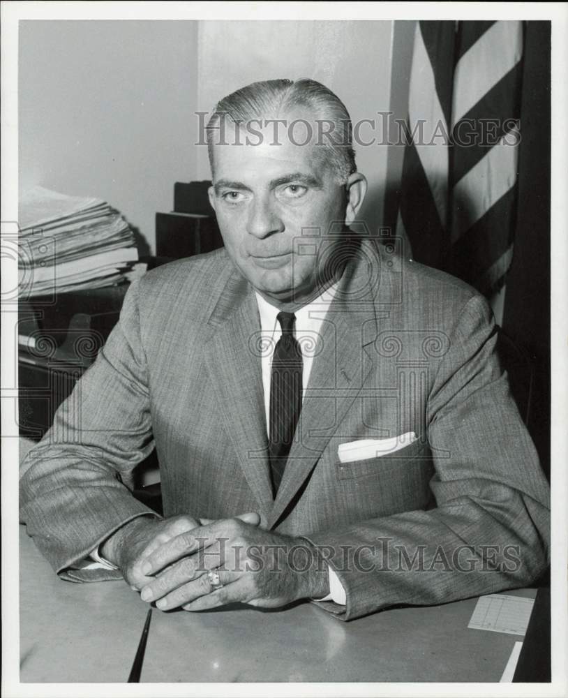 1957 Press Photo H.O. Hawkins, Chief of Houston FBI agency. - hpa78475- Historic Images