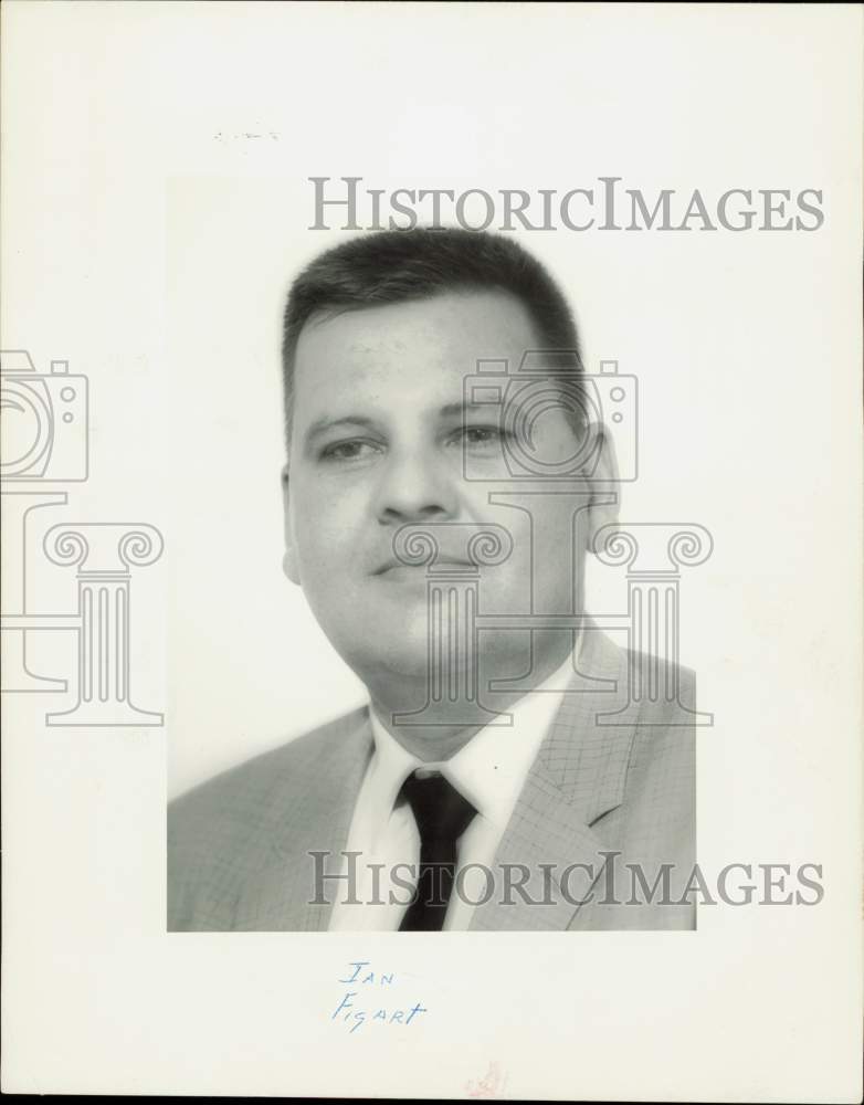 1960 Press Photo Ian Figart, vice president of Zapata Offshore Company- Historic Images