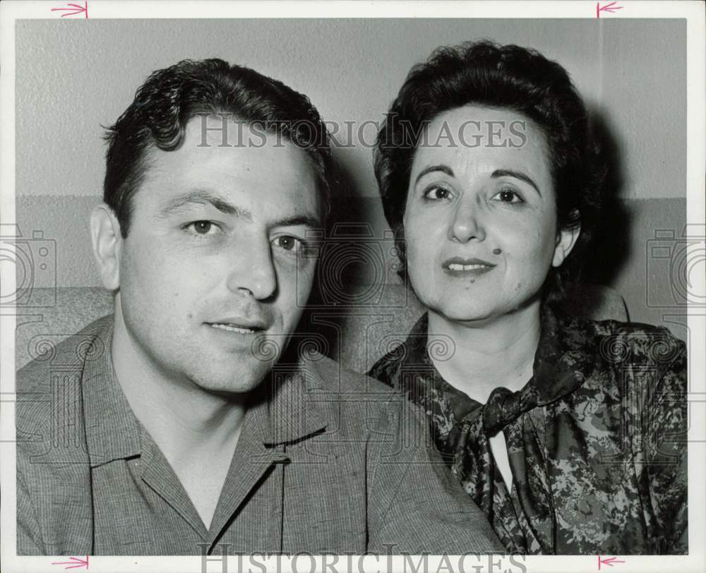 1961 Press Photo Mikelis Podaras, Greek seaman, and wife Maria. - hpa79035- Historic Images