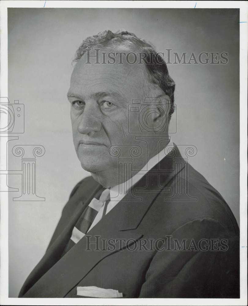 1956 Press Photo R.A. Rugeley, Wharton, Texas Board of Trustees President- Historic Images