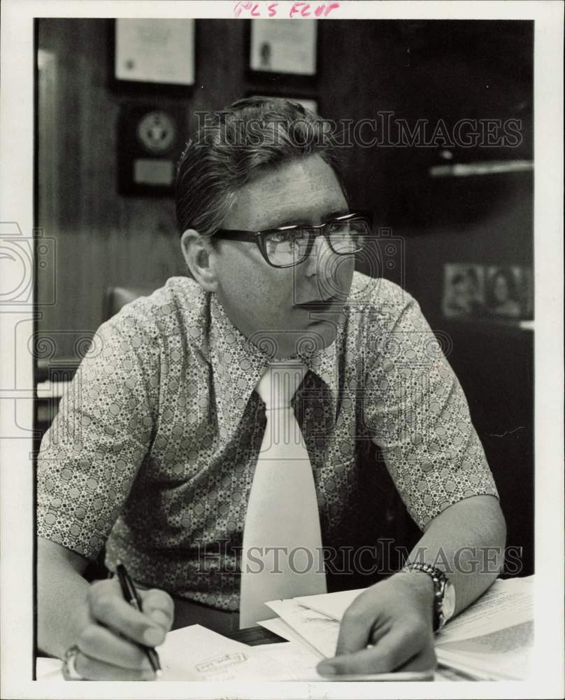 1972 Press Photo Dr. Paul Newell, Texas A&amp;M&#39;s bioengineering program head.- Historic Images