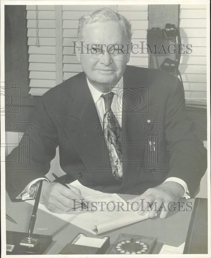 1950 Press Photo J.E. Wheat, State Democratic Executive Committee chairman- Historic Images