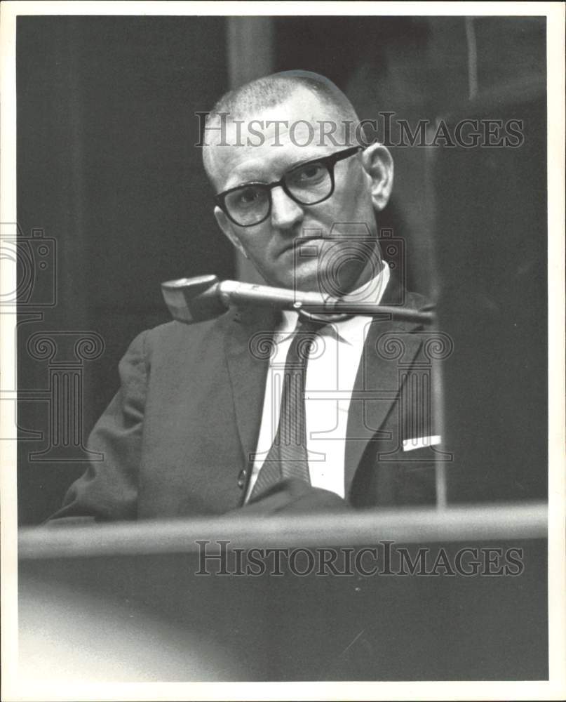 1964 Press Photo Sam Robertson sits before microphone. - hpa79447- Historic Images