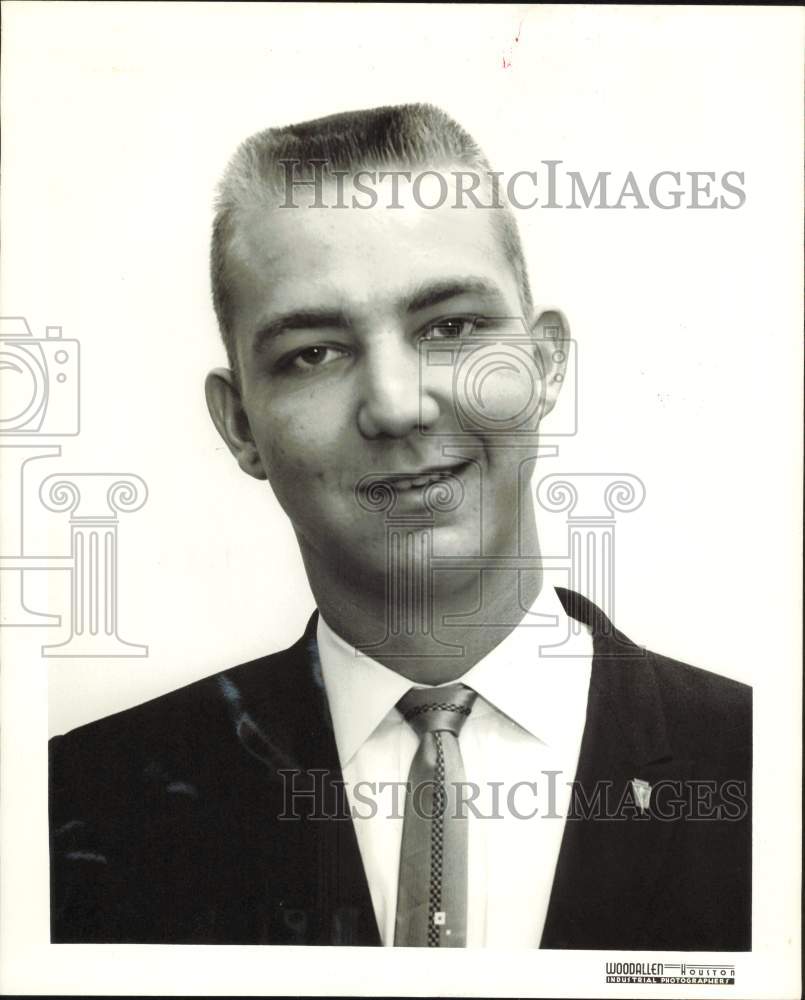 1961 Press Photo William Frederick Wallace, student at Austin High School- Historic Images