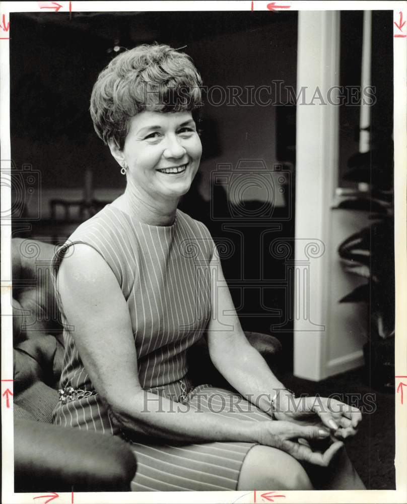 1969 Press Photo Mrs. Robert (Mildred) Nesmith, Houston mayoral candidate&#39;s wife- Historic Images