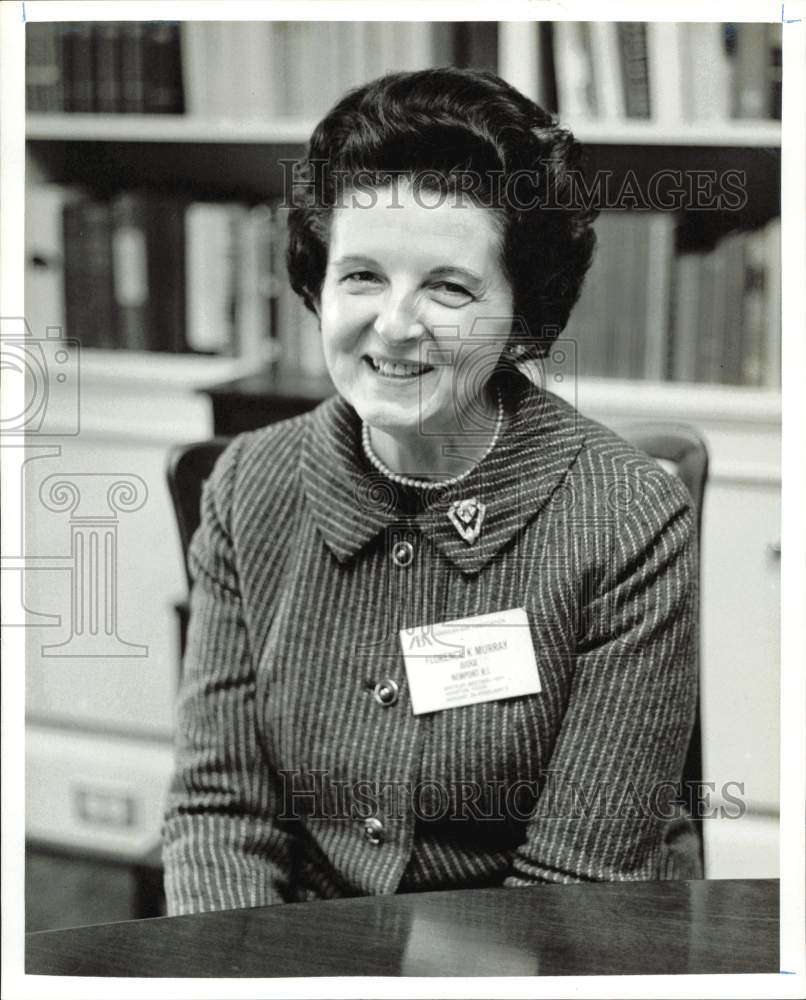 1974 Press Photo Judge Florence K. Murray sits at table for Houston interview- Historic Images