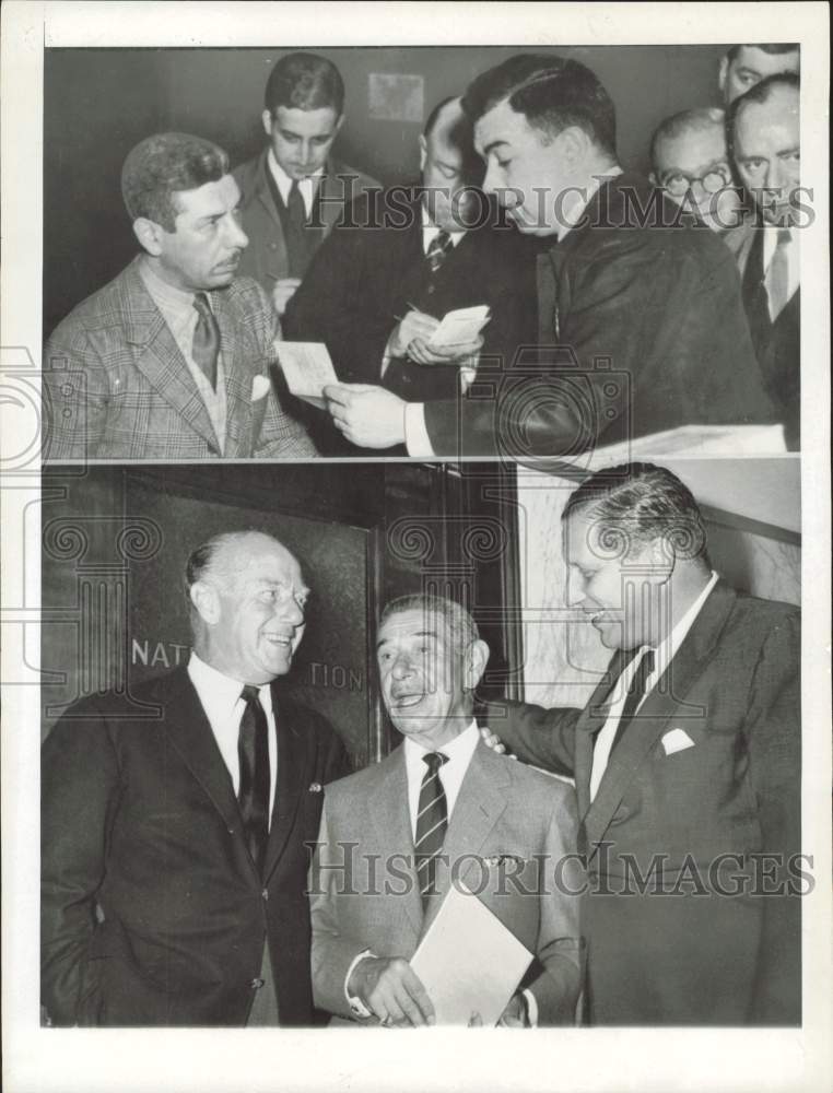 1935 Press Photo Michael Romanoff in New York Court and with friends in CA- Historic Images