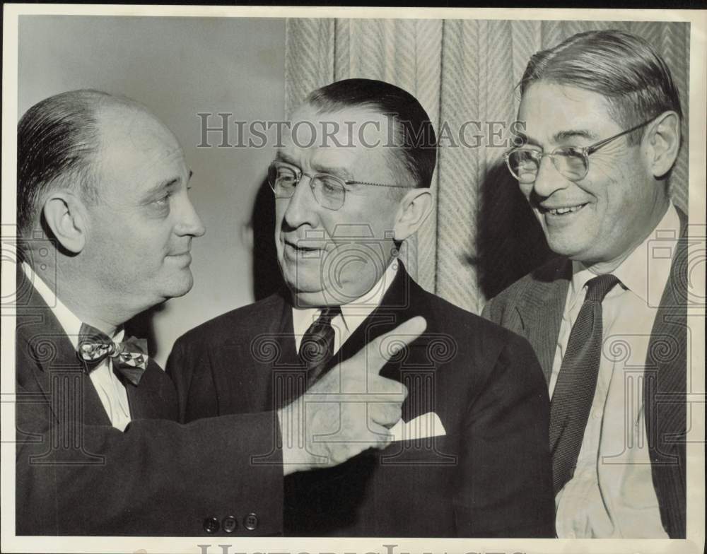 1955 Press Photo Basil O&#39;Connor, center, talks with other men - hpa80481- Historic Images