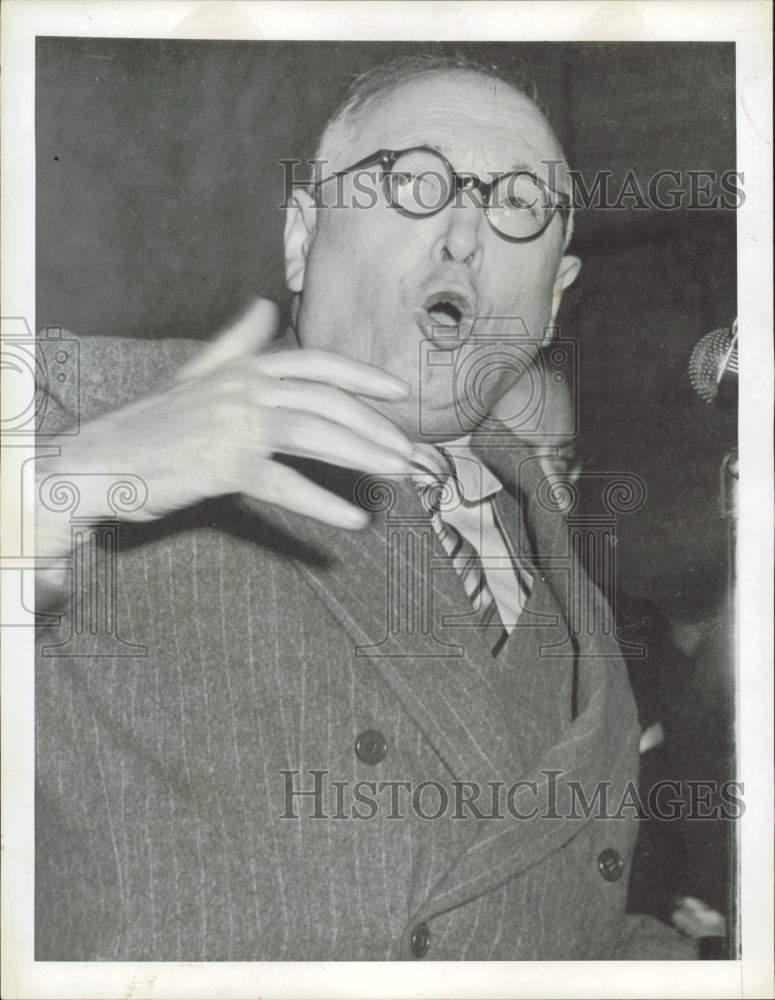 1955 Press Photo Pietro Nenni looks surprised. - hpa80509- Historic Images