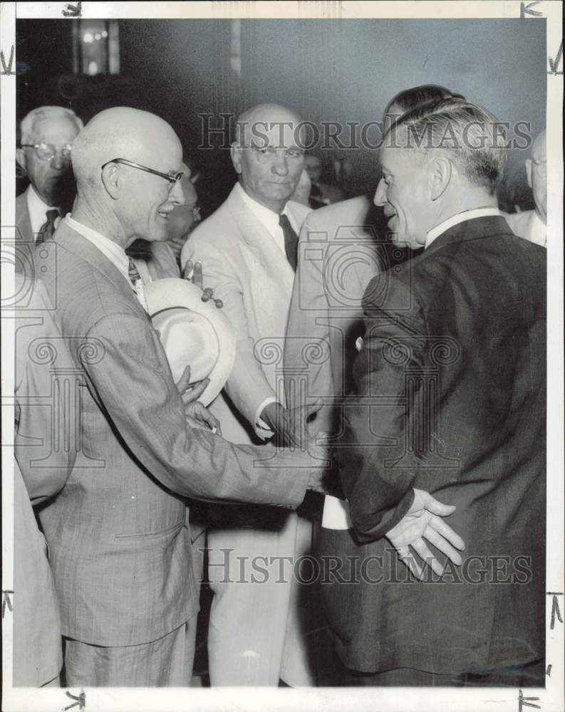 1952 Press Photo Brian Odem shakes hand of Joseph McGranery in Washington, D.C.- Historic Images