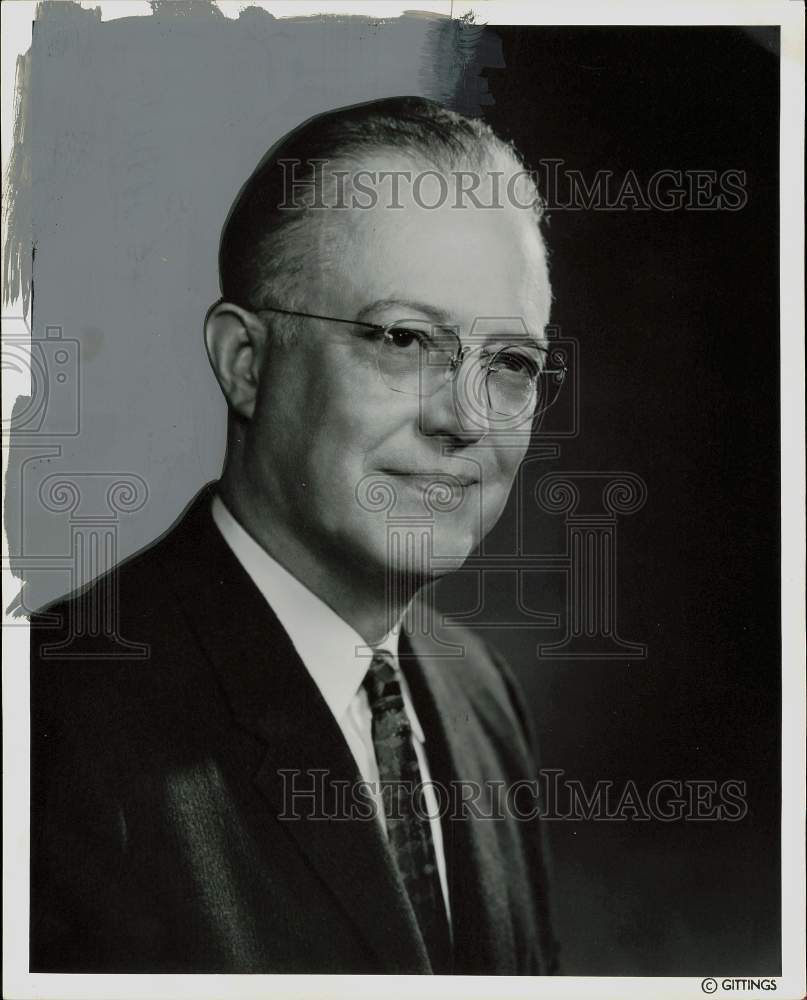 1964 Press Photo E. Clyde McGraw, Houston Museum of Natural Science President- Historic Images