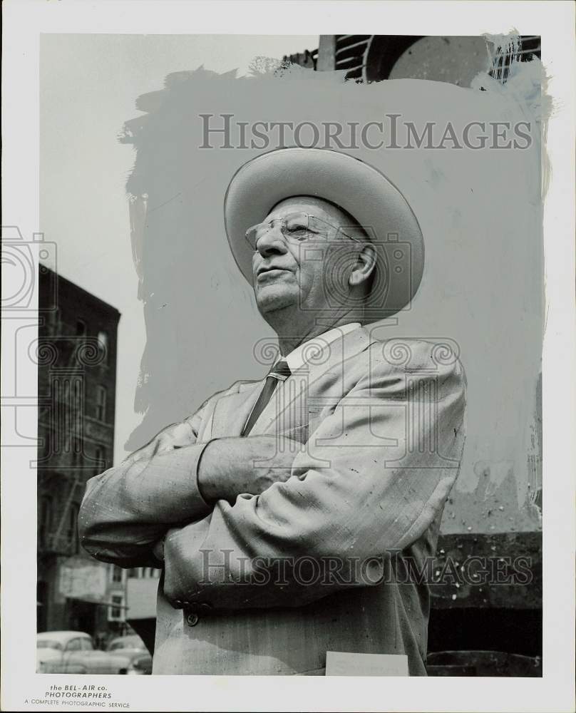 1959 Press Photo Harrison Hobart, Brotherhood of Locomotive Engineers officer.- Historic Images