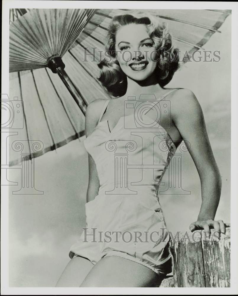 1957 Press Photo Barbara Lawrence, actress, stars in &quot;Meet McGraw&quot; episode.- Historic Images