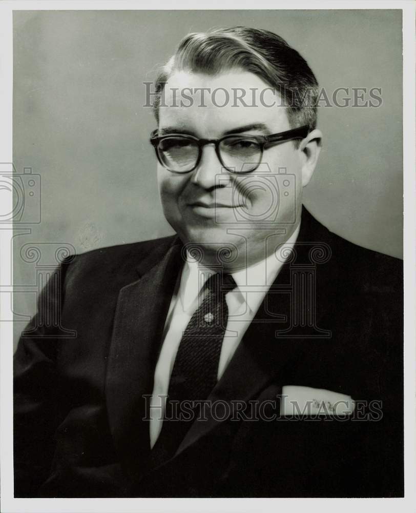 1960 Press Photo Waddell Moursund, Houston Bank and Trust and Pearland Bank CEO- Historic Images