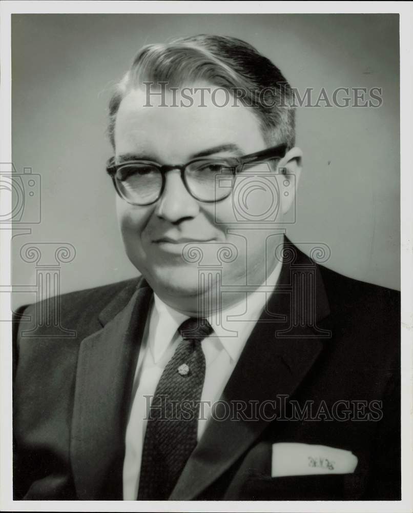 1960 Press Photo Waddell Moursund, Houston Bank and Trust and Pearland Bank CEO- Historic Images