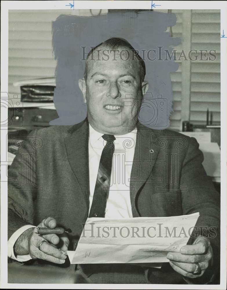 1964 Press Photo Joe Schlankey, Galveston Chamber of Commerce chairman- Historic Images