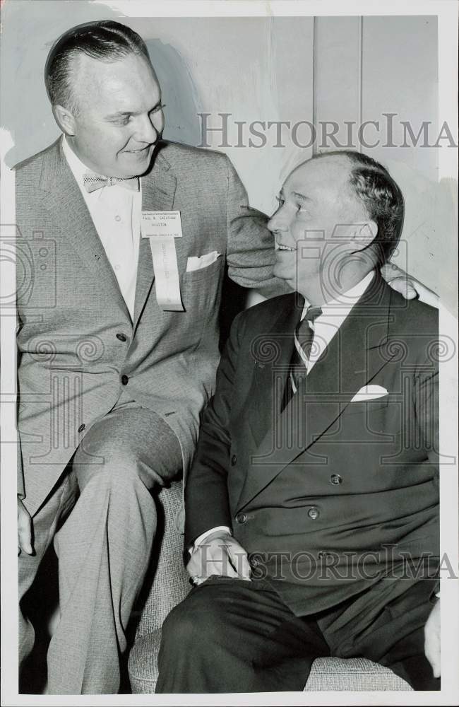 1956 Press Photo Chairman Cheatham chatting with Representative Dewey Short- Historic Images