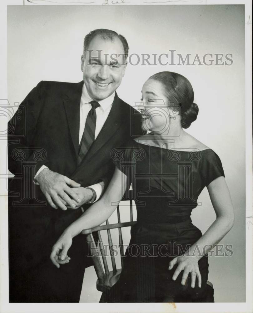 1956 Press Photo Paul Krauss and Georgina Newman, magazine editors. - hpa82344- Historic Images