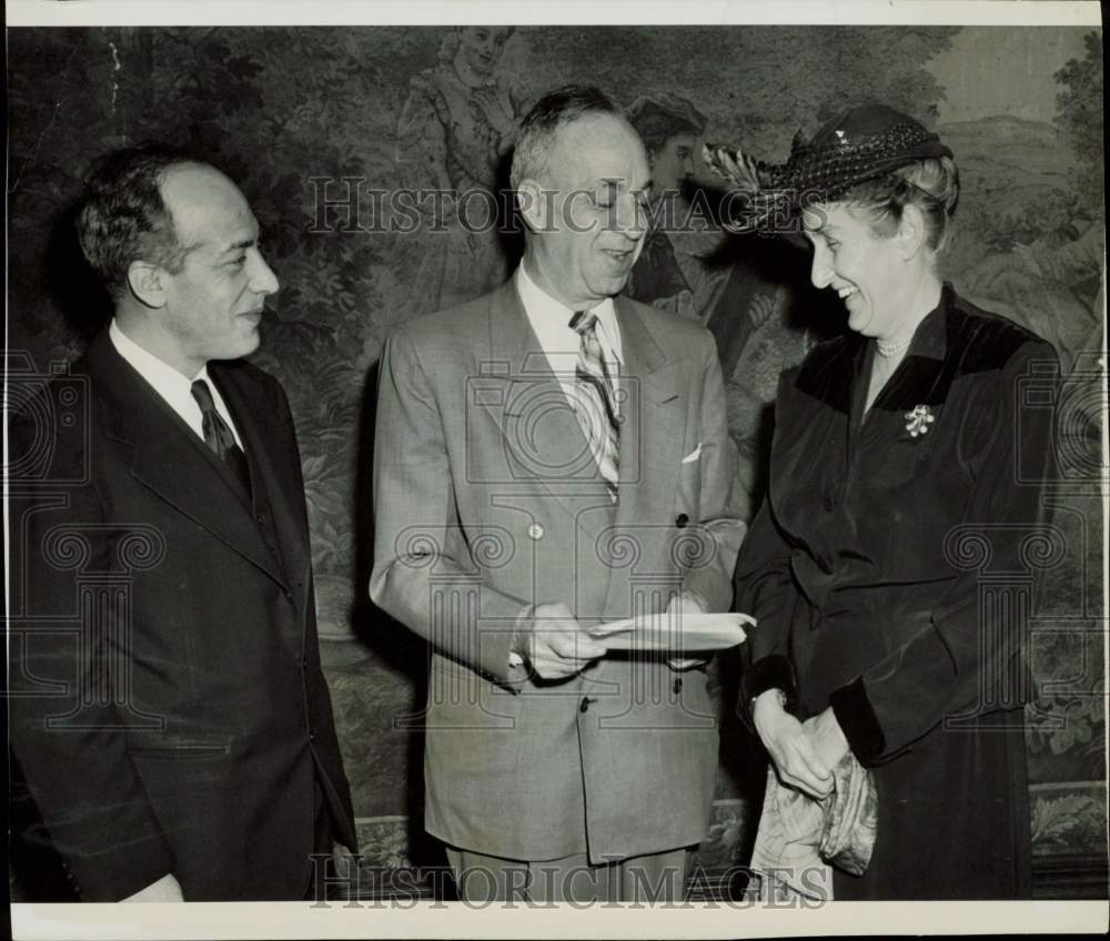 1949 Press Photo Philip Perlman and officials meet in New York - hpa82745- Historic Images